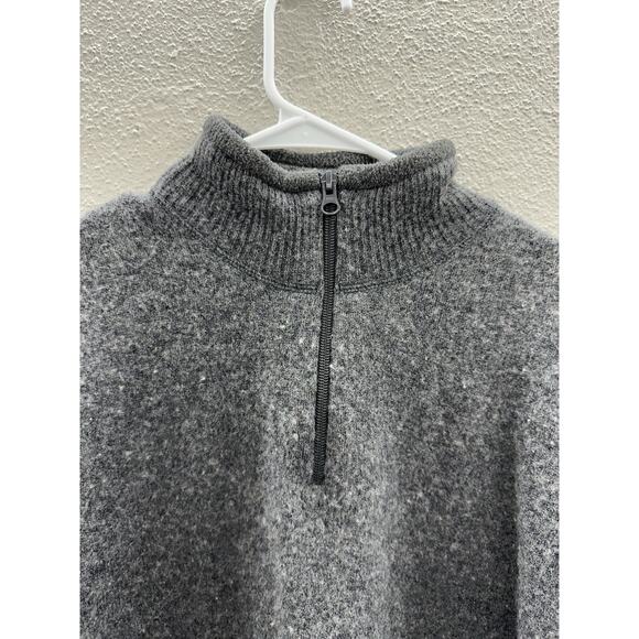 American Eagle Mens Sweater Size XL Gray AE77 Performance Lambswool 1/4 Zip VTG - Picture 3 of 10